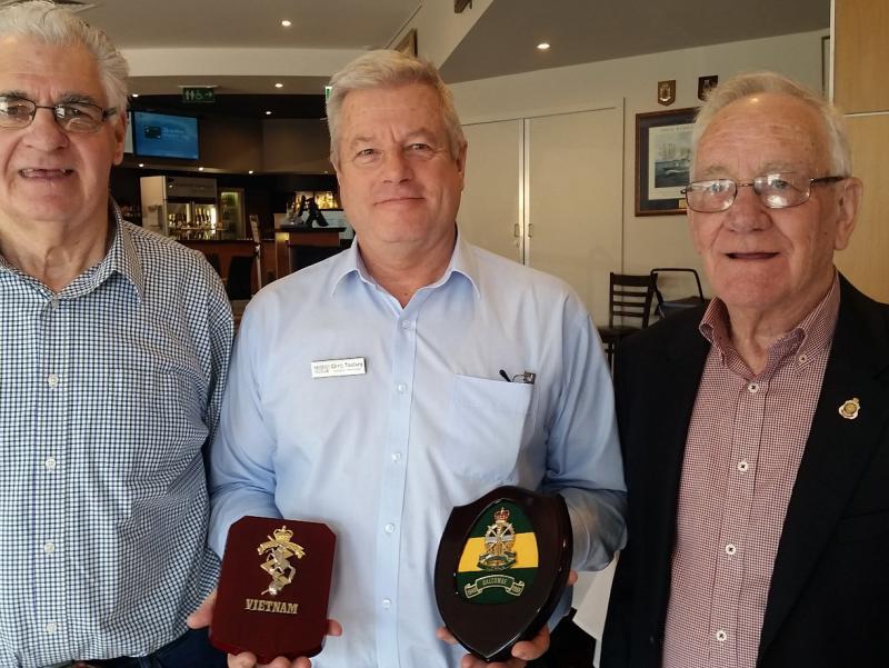 Dennis Clarke, Pat Marley & RSL Plaques2
